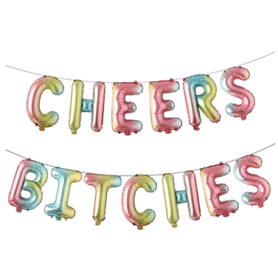 מוצרים למסיבת רווקות CHEERS BITCHES השלט הכי צבעוני ומשמח שיש ברשת!
