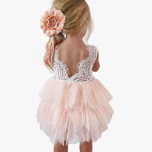 שמלות ערב לילדות שמלות שושבינה הורסות עם חצאית טוטו וטופ תחרה לגילאים חצי שנה עד 10 שנים