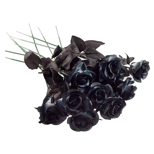 זר ורדים חתונה פרחים מלאכותיים בצבע גותי עוצר נשימה ומיוחד באווירה ויקטוריאנית