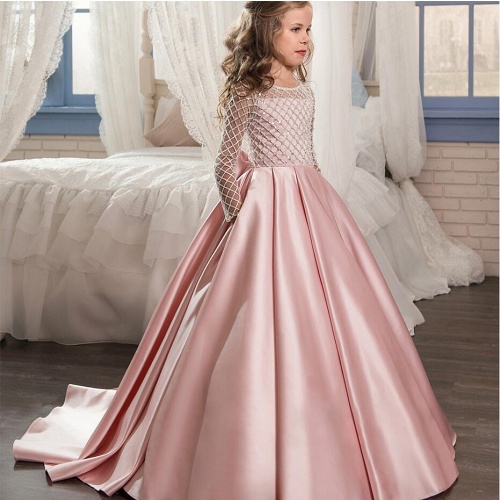 שמלה לשושבינה ילדה שמלת נסיכות מושלמת ליומולדת חתונה ואירועים במבחר צבעים משגע