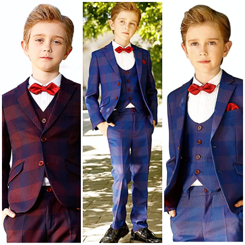 Embankment Father Misery חליפות ילדים לחתונה - סט מושלם 5 חלקים במגוון צבעים פופולאריים