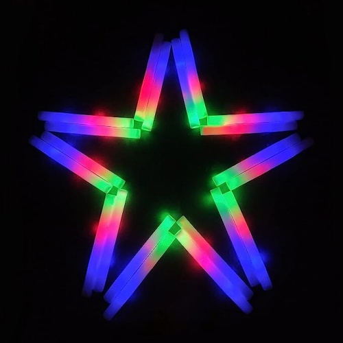 אביזרים למסיבות בסיטונאות מקלות קצף זוהרים צבעוניים עם אורות Led מהפנטים ו-3 מצבי הבהוב - חבילה של 36\100\200