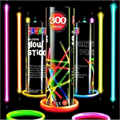 צמידים זוהרים לחתונה 300 מקלות זוהרים עם 300 מחברים ליצירת...