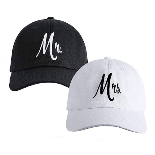מתנה לכלה לפני החתונה סט כובעים תואם לחתן ולכלה לעתיד Mr. & Mrs - המתנה הכי שימושית וכיפית שיש!