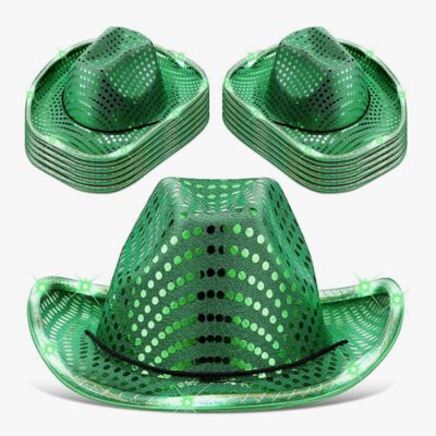 אביזרים זוהרים לרחבה 10 כובעי קאובוי מהממים בצבע ירוק עם...