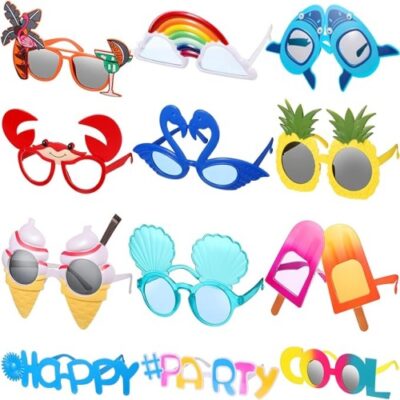 מסיבת חתונה בבית 12 זוגות משקפי שמש Luau למסיבה חוף...